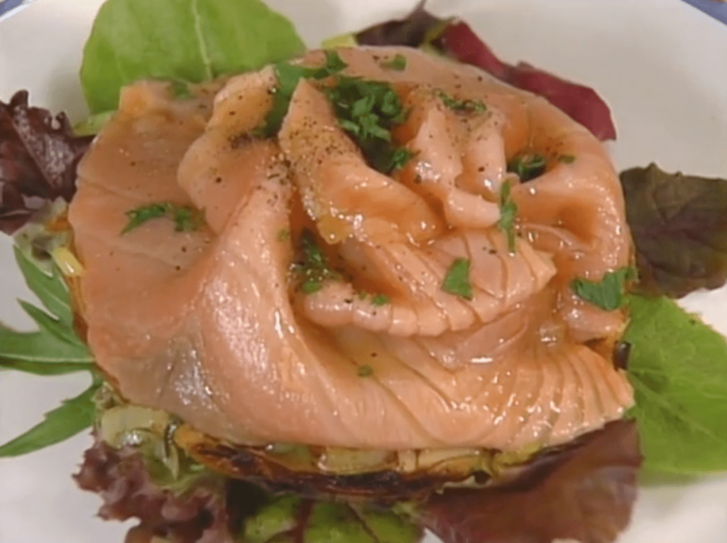 Smoked Salmon Tart with Candied Leeks