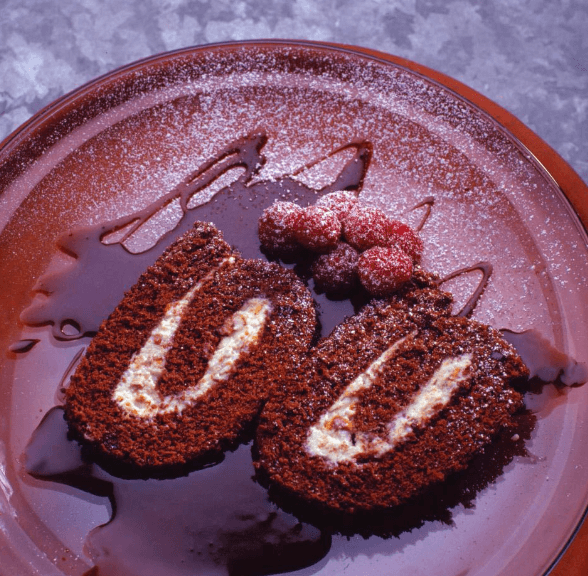 Chocolate Roulade with Hazelnut Filling