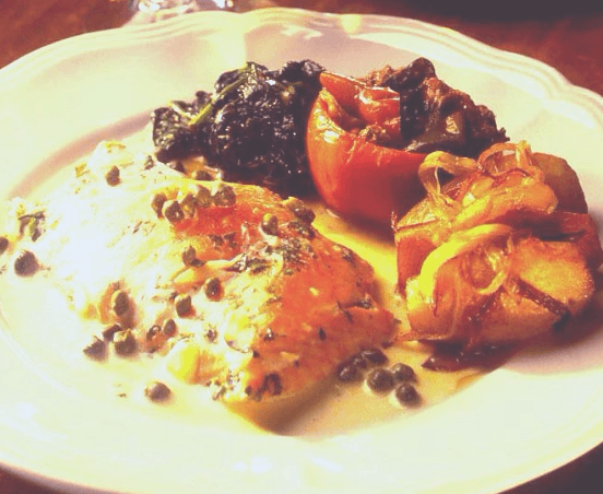 Poached Salmon in White Wine