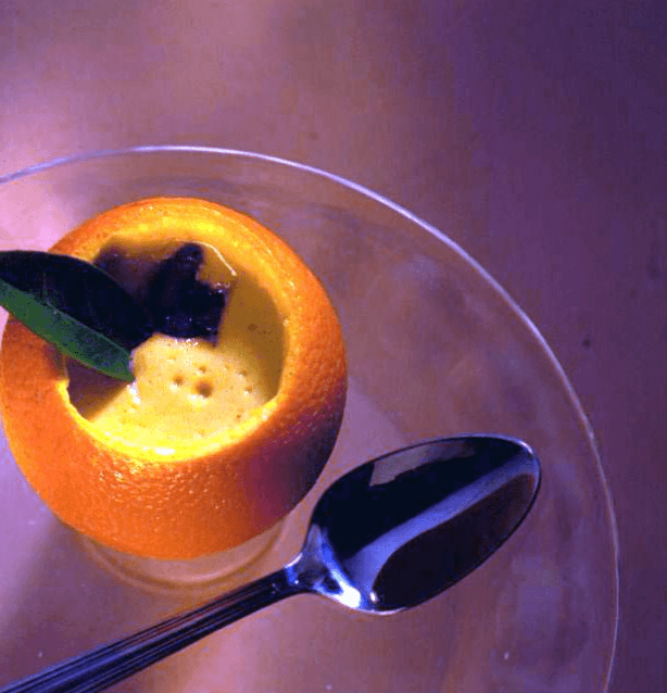 Orange Zabaglione in Orange Cups