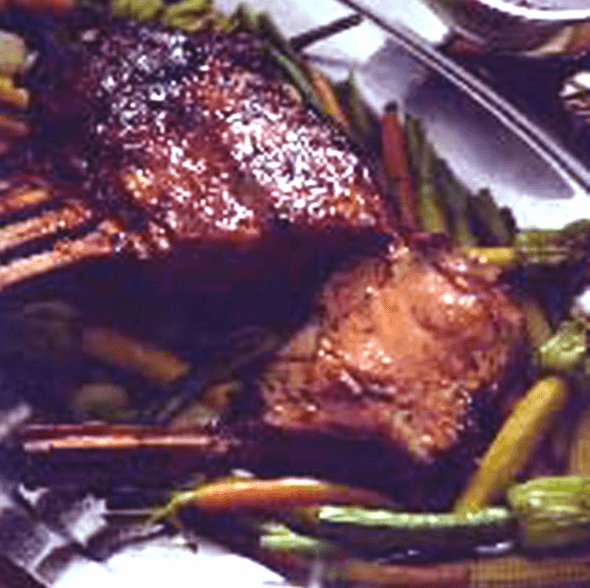 Roasted Free-range Veal Rack with Fresh Herbs and Natural Juice