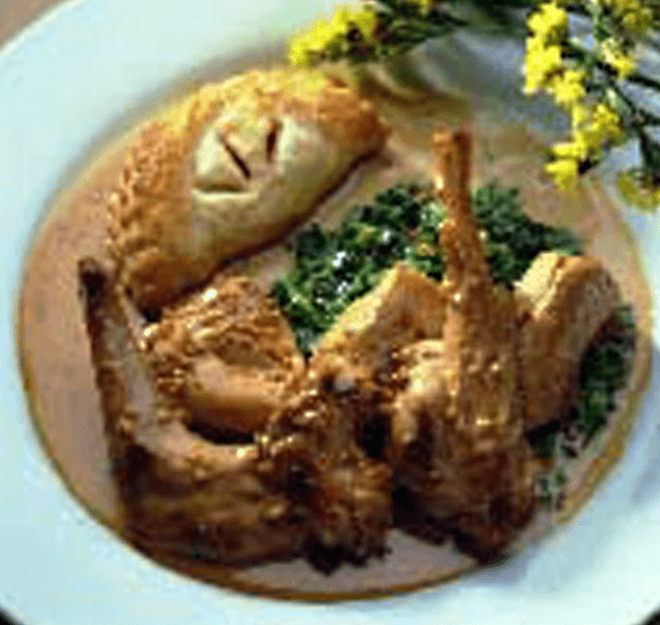 Rabbit with Apple Cider and Mustard Seeds