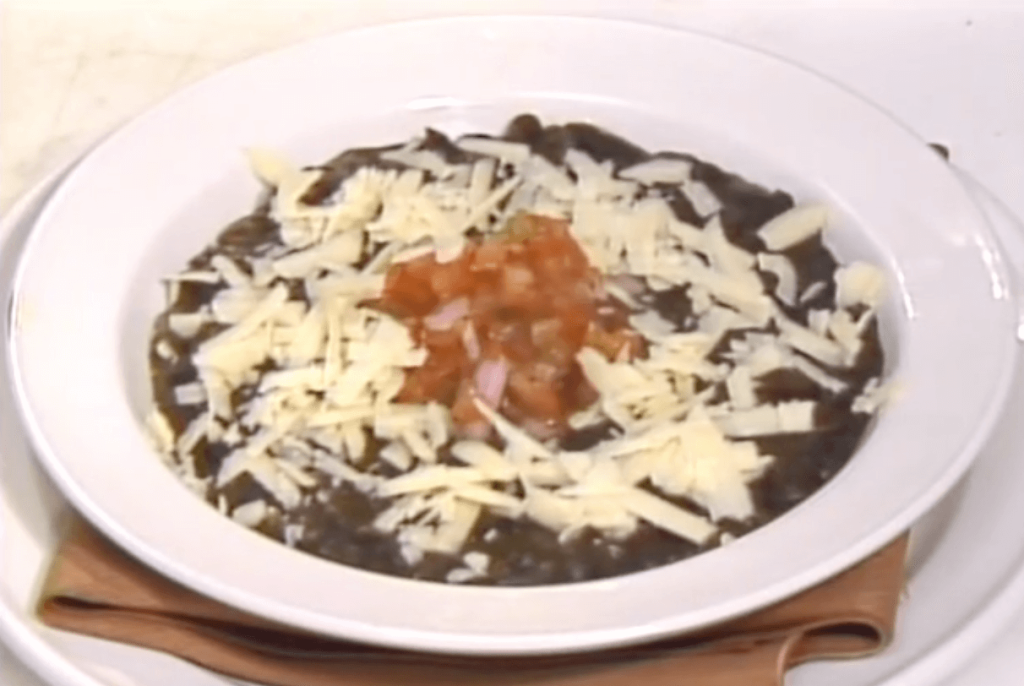 Black Bean Chili with Sirloin and Asiago
