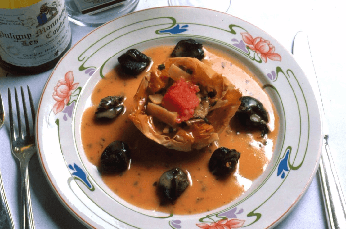 Filo Nest with Exotic Mushrooms