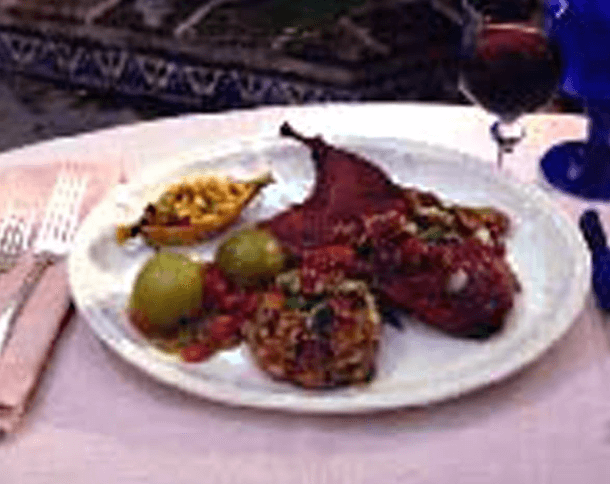 Smoked Barbecued Duck with Pecan Stuffing