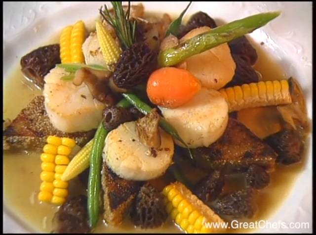 Pan-seared Scallops with Polenta by Tim Keating
